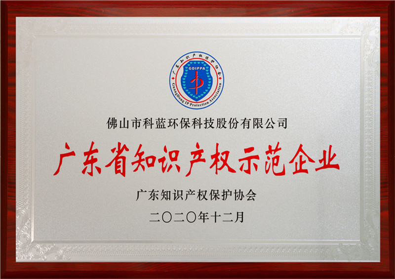 2020-获评为广东省知识产权示范企业